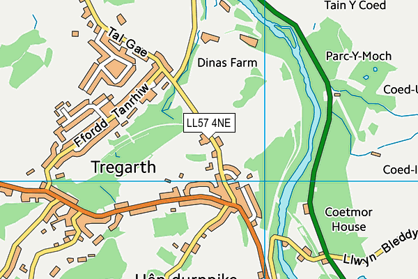 LL57 4NE map - OS VectorMap District (Ordnance Survey) LL57 4NE map - OS VectorMap District (Ordnance Survey)