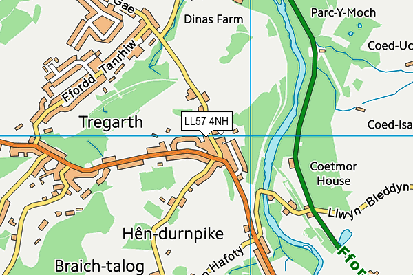 LL57 4NH map - OS VectorMap District (Ordnance Survey) LL57 4NH map - OS VectorMap District (Ordnance Survey)