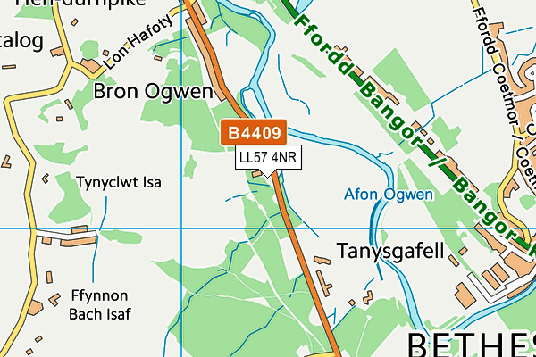LL57 4NR map - OS VectorMap District (Ordnance Survey) LL57 4NR map - OS VectorMap District (Ordnance Survey)