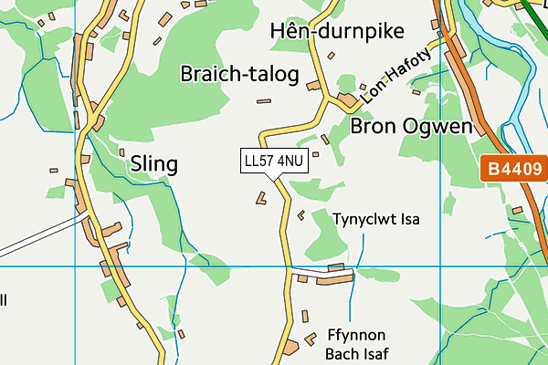 LL57 4NU map - OS VectorMap District (Ordnance Survey) LL57 4NU map - OS VectorMap District (Ordnance Survey)