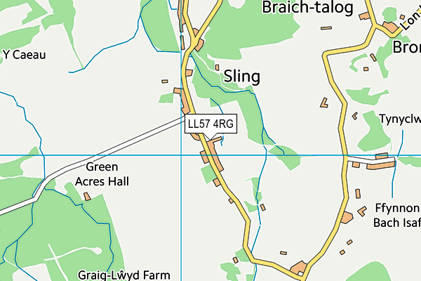 LL57 4RG map - OS VectorMap District (Ordnance Survey) LL57 4RG map - OS VectorMap District (Ordnance Survey)