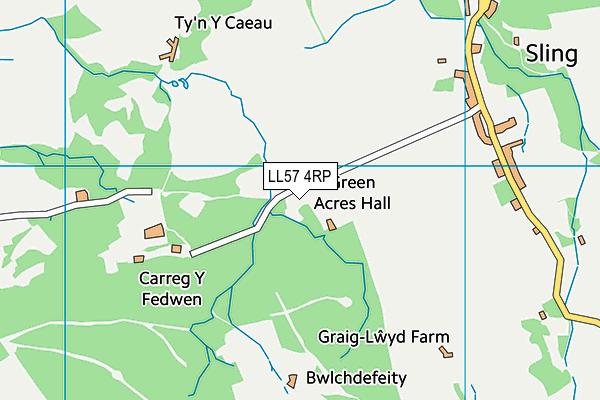 LL57 4RP map - OS VectorMap District (Ordnance Survey) LL57 4RP map - OS VectorMap District (Ordnance Survey)