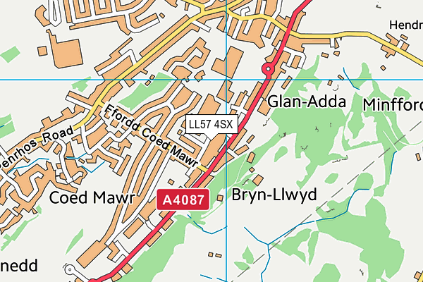 LL57 4SX map - OS VectorMap District (Ordnance Survey) LL57 4SX map - OS VectorMap District (Ordnance Survey)