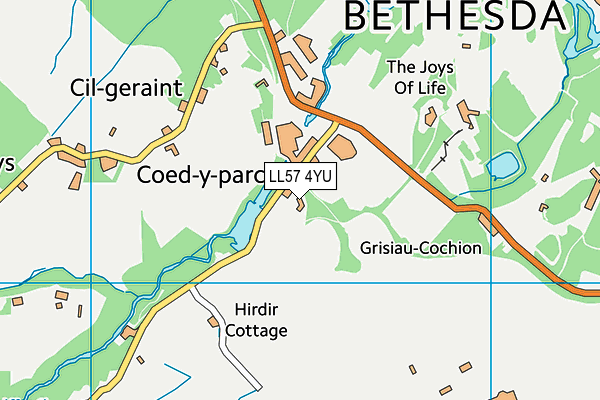 LL57 4YU map - OS VectorMap District (Ordnance Survey) LL57 4YU map - OS VectorMap District (Ordnance Survey)