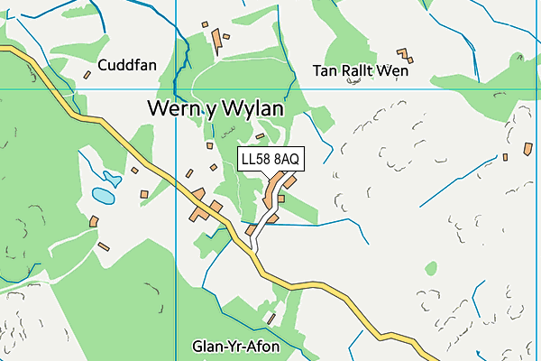 LL58 8AQ map - OS VectorMap District (Ordnance Survey) LL58 8AQ map - OS VectorMap District (Ordnance Survey)