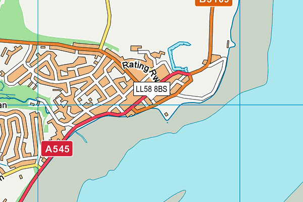 LL58 8BS map - OS VectorMap District (Ordnance Survey) LL58 8BS map - OS VectorMap District (Ordnance Survey)