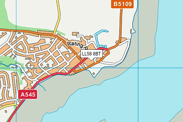 LL58 8BT map - OS VectorMap District (Ordnance Survey)