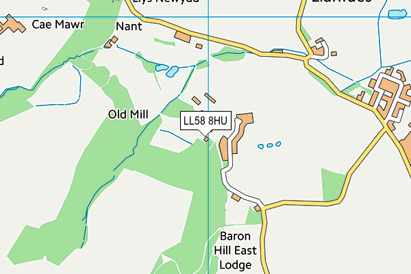 LL58 8HU map - OS VectorMap District (Ordnance Survey) LL58 8HU map - OS VectorMap District (Ordnance Survey)