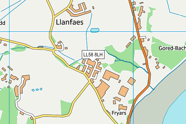 LL58 8LH map - OS VectorMap District (Ordnance Survey) LL58 8LH map - OS VectorMap District (Ordnance Survey)