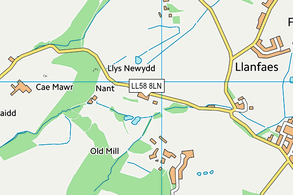 LL58 8LN map - OS VectorMap District (Ordnance Survey) LL58 8LN map - OS VectorMap District (Ordnance Survey)