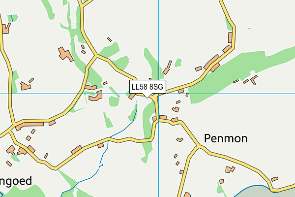 LL58 8SG map - OS VectorMap District (Ordnance Survey) LL58 8SG map - OS VectorMap District (Ordnance Survey)