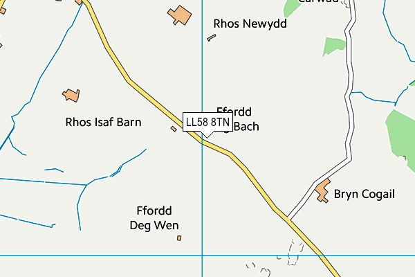 LL58 8TN map - OS VectorMap District (Ordnance Survey) LL58 8TN map - OS VectorMap District (Ordnance Survey)