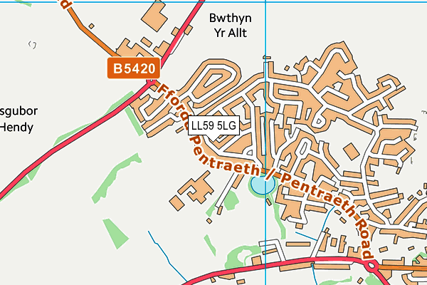 LL59 5LG map - OS VectorMap District (Ordnance Survey) LL59 5LG map - OS VectorMap District (Ordnance Survey)