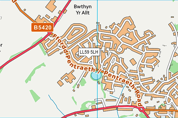 LL59 5LH map - OS VectorMap District (Ordnance Survey) LL59 5LH map - OS VectorMap District (Ordnance Survey)