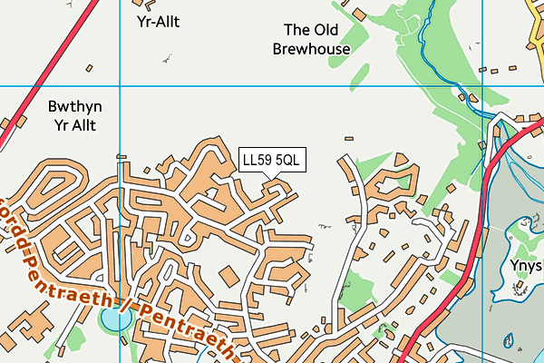 LL59 5QL map - OS VectorMap District (Ordnance Survey) LL59 5QL map - OS VectorMap District (Ordnance Survey)