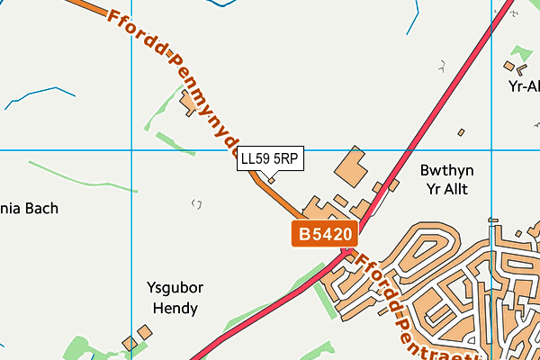 LL59 5RP map - OS VectorMap District (Ordnance Survey) LL59 5RP map - OS VectorMap District (Ordnance Survey)