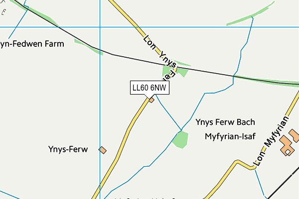 LL60 6NW map - OS VectorMap District (Ordnance Survey) LL60 6NW map - OS VectorMap District (Ordnance Survey)