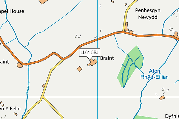 LL61 5BJ map - OS VectorMap District (Ordnance Survey) LL61 5BJ map - OS VectorMap District (Ordnance Survey)