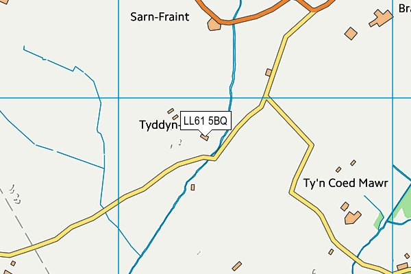 LL61 5BQ map - OS VectorMap District (Ordnance Survey) LL61 5BQ map - OS VectorMap District (Ordnance Survey)