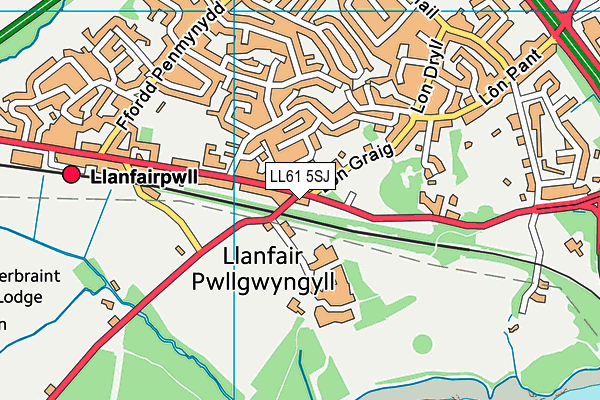 LL61 5SJ map - OS VectorMap District (Ordnance Survey) LL61 5SJ map - OS VectorMap District (Ordnance Survey)