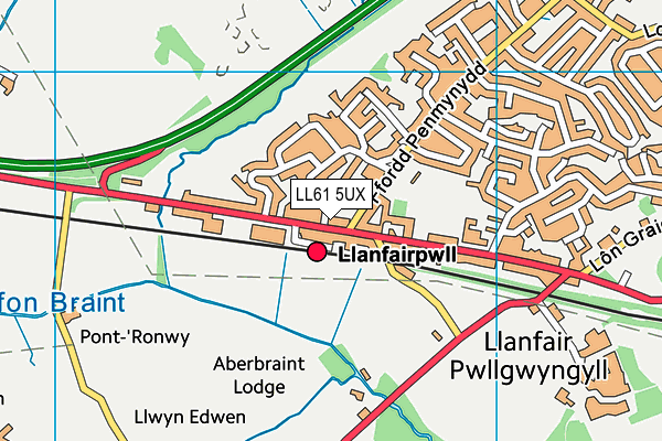 LL61 5UX map - OS VectorMap District (Ordnance Survey)