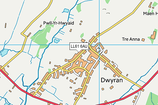LL61 6AU map - OS VectorMap District (Ordnance Survey) LL61 6AU map - OS VectorMap District (Ordnance Survey)