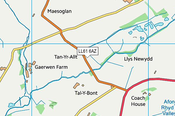 LL61 6AZ map - OS VectorMap District (Ordnance Survey) LL61 6AZ map - OS VectorMap District (Ordnance Survey)