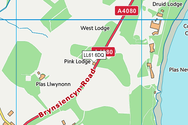 LL61 6DQ map - OS VectorMap District (Ordnance Survey) LL61 6DQ map - OS VectorMap District (Ordnance Survey)