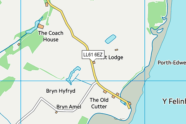 LL61 6EZ map - OS VectorMap District (Ordnance Survey) LL61 6EZ map - OS VectorMap District (Ordnance Survey)