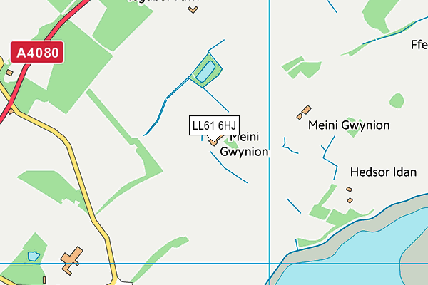 LL61 6HJ map - OS VectorMap District (Ordnance Survey) LL61 6HJ map - OS VectorMap District (Ordnance Survey)