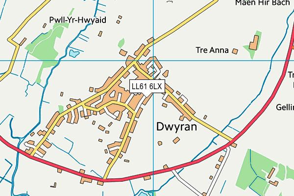 LL61 6LX map - OS VectorMap District (Ordnance Survey) LL61 6LX map - OS VectorMap District (Ordnance Survey)