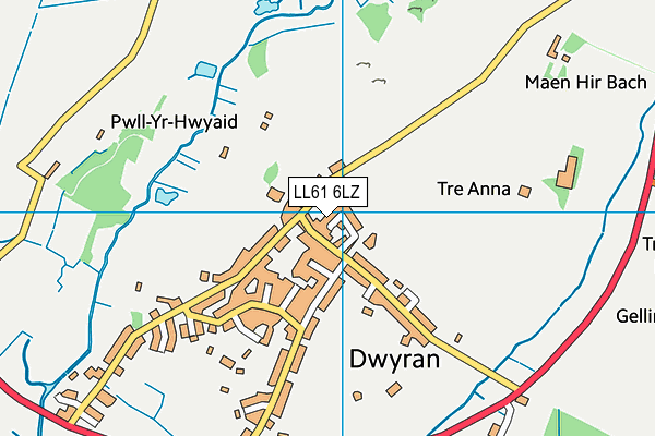 LL61 6LZ map - OS VectorMap District (Ordnance Survey)