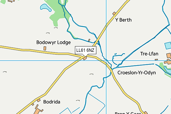 LL61 6NZ map - OS VectorMap District (Ordnance Survey) LL61 6NZ map - OS VectorMap District (Ordnance Survey)