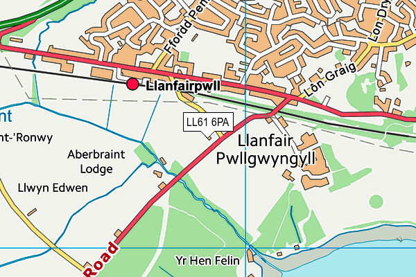 LL61 6PA map - OS VectorMap District (Ordnance Survey)