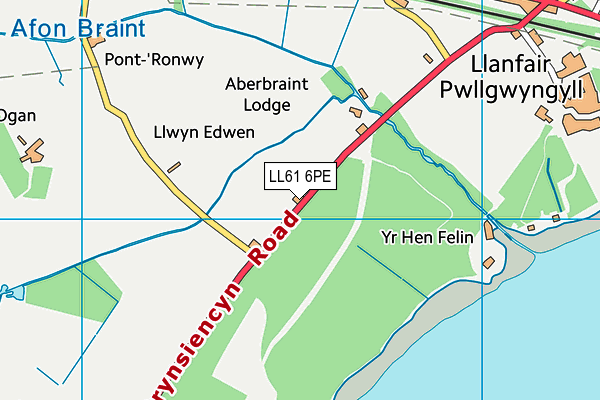 LL61 6PE map - OS VectorMap District (Ordnance Survey)