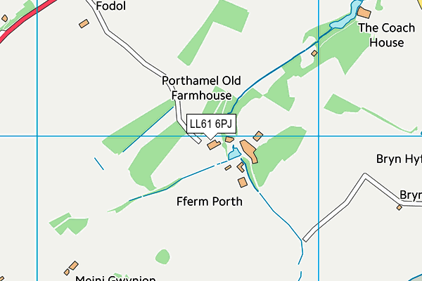 LL61 6PJ map - OS VectorMap District (Ordnance Survey) LL61 6PJ map - OS VectorMap District (Ordnance Survey)