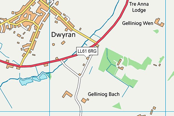 LL61 6RG map - OS VectorMap District (Ordnance Survey) LL61 6RG map - OS VectorMap District (Ordnance Survey)