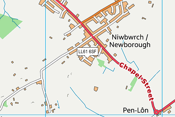 LL61 6SF map - OS VectorMap District (Ordnance Survey) LL61 6SF map - OS VectorMap District (Ordnance Survey)