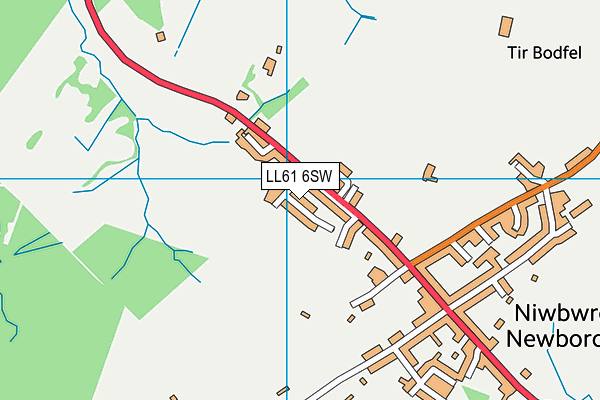 LL61 6SW map - OS VectorMap District (Ordnance Survey) LL61 6SW map - OS VectorMap District (Ordnance Survey)