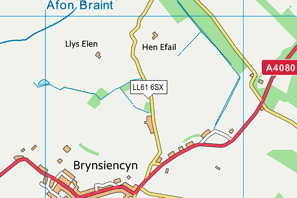 LL61 6SX map - OS VectorMap District (Ordnance Survey) LL61 6SX map - OS VectorMap District (Ordnance Survey)