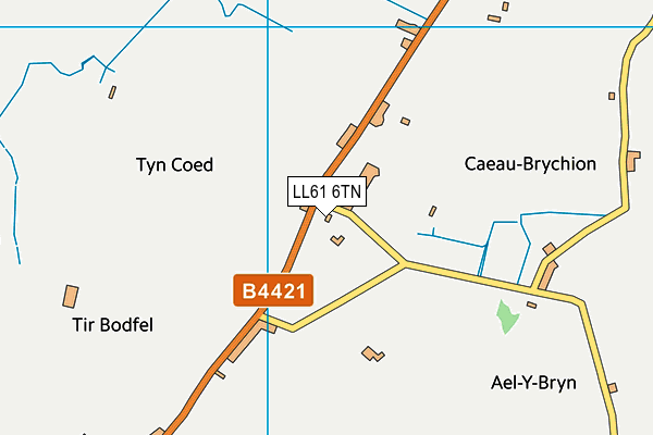 LL61 6TN map - OS VectorMap District (Ordnance Survey) LL61 6TN map - OS VectorMap District (Ordnance Survey)