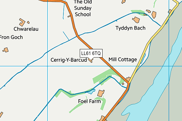 LL61 6TQ map - OS VectorMap District (Ordnance Survey) LL61 6TQ map - OS VectorMap District (Ordnance Survey)