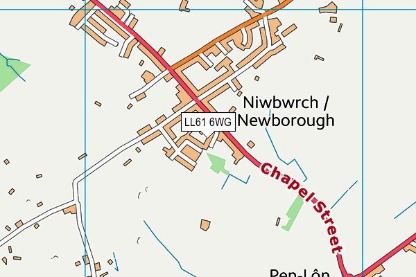 LL61 6WG map - OS VectorMap District (Ordnance Survey) LL61 6WG map - OS VectorMap District (Ordnance Survey)