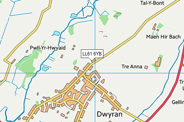 LL61 6YB map - OS VectorMap District (Ordnance Survey) LL61 6YB map - OS VectorMap District (Ordnance Survey)