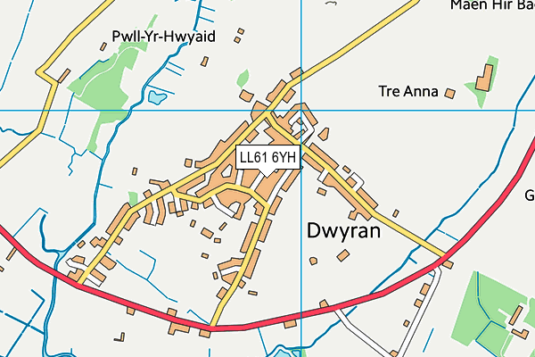 LL61 6YH map - OS VectorMap District (Ordnance Survey) LL61 6YH map - OS VectorMap District (Ordnance Survey)