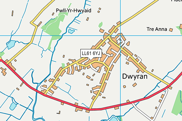 LL61 6YJ map - OS VectorMap District (Ordnance Survey) LL61 6YJ map - OS VectorMap District (Ordnance Survey)