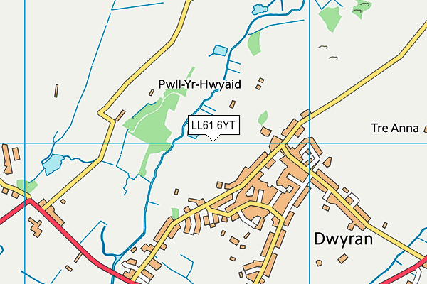 LL61 6YT map - OS VectorMap District (Ordnance Survey) LL61 6YT map - OS VectorMap District (Ordnance Survey)