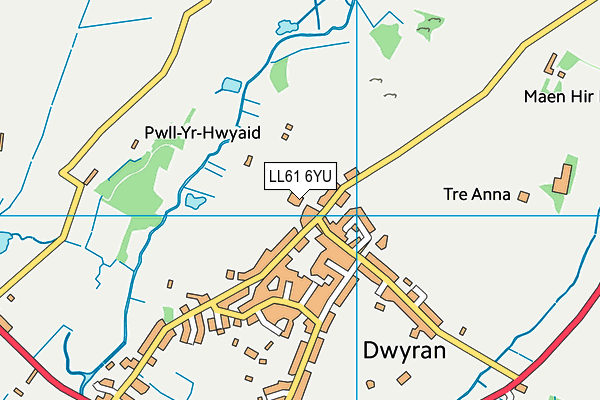 LL61 6YU map - OS VectorMap District (Ordnance Survey) LL61 6YU map - OS VectorMap District (Ordnance Survey)
