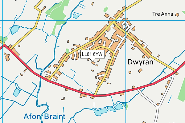 LL61 6YW map - OS VectorMap District (Ordnance Survey) LL61 6YW map - OS VectorMap District (Ordnance Survey)