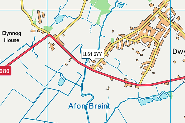 LL61 6YY map - OS VectorMap District (Ordnance Survey) LL61 6YY map - OS VectorMap District (Ordnance Survey)